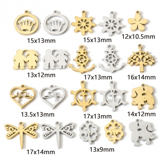 Bild von 304 Edelstahl Charms 5 Stück