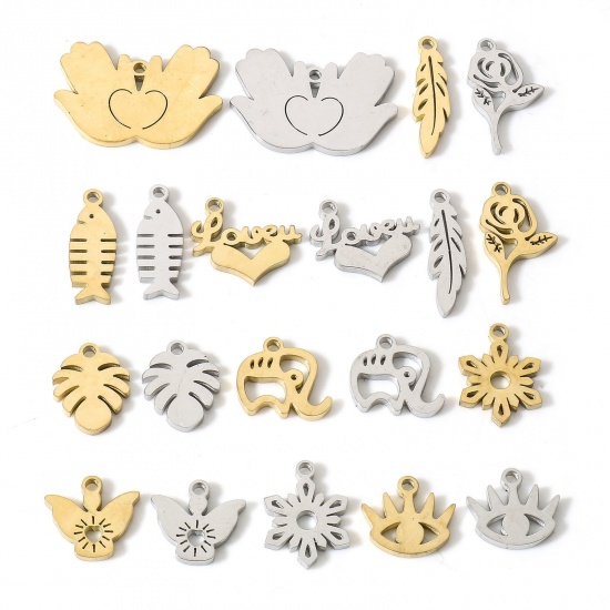 Bild von 304 Edelstahl Charms 5 Stück