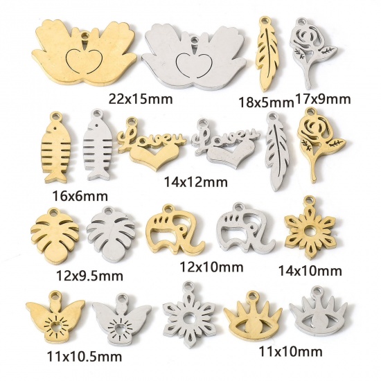 Bild von 304 Edelstahl Charms 5 Stück