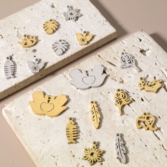 Bild von 304 Edelstahl Charms 5 Stück