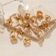 Immagine di Placcatura Sottovuoto Ecologica Dolce & Carino Elegante 18K Vero Oro Placcato Rame & Zircone Cubico Aperto Regolabile Goccia Farfalla Anello Per Donne Festa 1 Pz