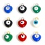 Immagine di 304 Acciaio Inossidabile Religione Charms Cuore Malocchio Smalto a Doppia Faccia 8mm x 6mm, 10 Pz