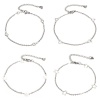 Picture of 304 Stainless Steel Handmade Link Chain Anklet Silver Tone With Lobster Claw Clasp And Extender Chain