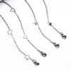 Picture of 304 Stainless Steel Handmade Link Chain Anklet Silver Tone With Lobster Claw Clasp And Extender Chain