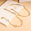 Picture of 304 Stainless Steel Link Cable Chain Bracelets Gold Plated Tassel