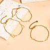 Picture of 304 Stainless Steel Link Cable Chain Bracelets Gold Plated Tassel