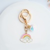 Immagine di Cute Keychain & Keyring Gold Plated Multicolor Rainbow Enamel
