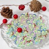 Picture of Lampwork Glass Christmas Beads For DIY Jewelry Making Pentagram Star Multicolor Enamel About 13mm x 13mm