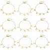 Picture of 304 Stainless Steel Link Cable Chain Bracelets Gold Plated With Lobster Claw Clasp And Extender Chain 18cm(7 1/8") long