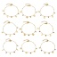 Immagine di 1 Pz 304 Acciaio Inossidabile Cavo Catena Braccialetti Oro Placcato Multicolore Strass Con Aragosta Fermagli Fibbia e Catena di Estensione 18cm Lunghezza