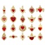 Immagine di 1 Pz Ottone Religione Ciondoli 18K Vero Oro Placcato Rosso Ex Voto Cuore Smalto Trasparente Cubic Zirconiae