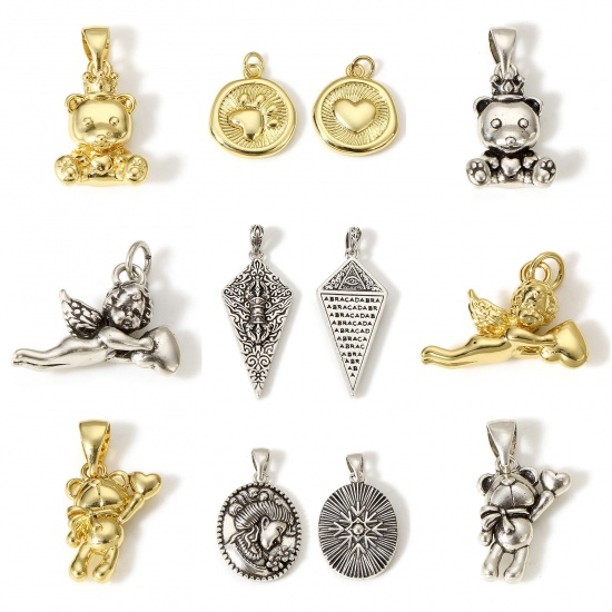 Immagine di 1 Pz Ottone Charms Oro riempito