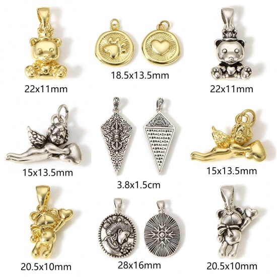 Immagine di 1 Pz Ottone Charms Oro riempito