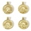 Picture of Brass Charms 18K Real Gold Plated Sun 22.5mm x 17.5mm