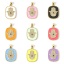 Imagen de 1 Unidad Latón Religión Colgantes Charms Rectángulo 18K Oro Real Chapado Multicolor Símbolo Mano Hamsa Esmalte Claro & Azul Circón Artificial 27mm x 16mm