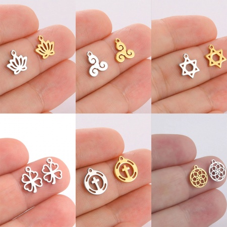 304 Stainless Steel Charms Hollow