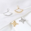 Immagine di 2 Pz Ottone Lampadario Connettore Poroso Accessori Vero Oro Placcato Trasparente Cubic Zirconiae