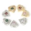 Immagine di 2 Pz Ottone Micro Intarsio Charms Ali Cuore 11mm x 10.5mm