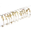 Bild von 1 Strang 304 Edelstahl Geburtsmonat Blume Gliederkette Kette Armband 18K Gold plattiert Bunt Strass 16cm lang