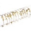 Image de 1 Pièce Bracelets Chaîne Maille Forçat Fleur de Mois de Naissance en 304 Acier Inoxydable Plaqué Or 18K Strass Coloré 16cm long