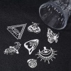 Picture of 304 Stainless Steel Filigree Stamping Pendants Silver Tone Hollow