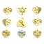 Bild von 1 Stück 316L Edelstahl Valentinstag Charms Herz Pentagramm Hohl