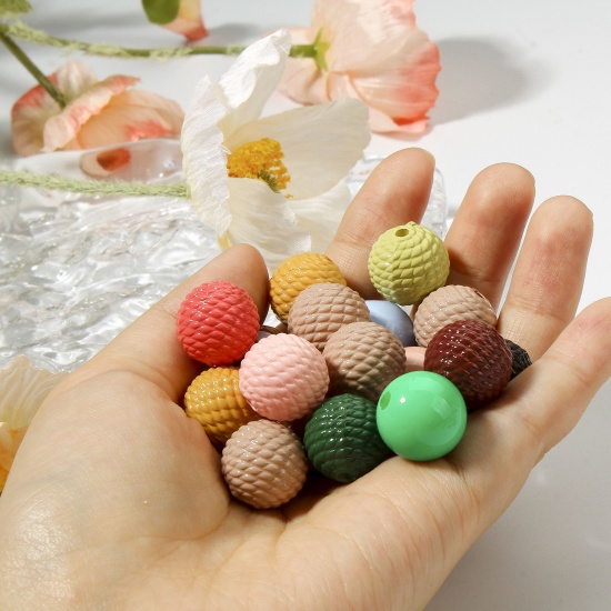 Immagine di 20 Pz Acrilato Perline per la Creazione di Gioielli con Ciondoli Fai-da-te A Colori Misti Casuali Onda