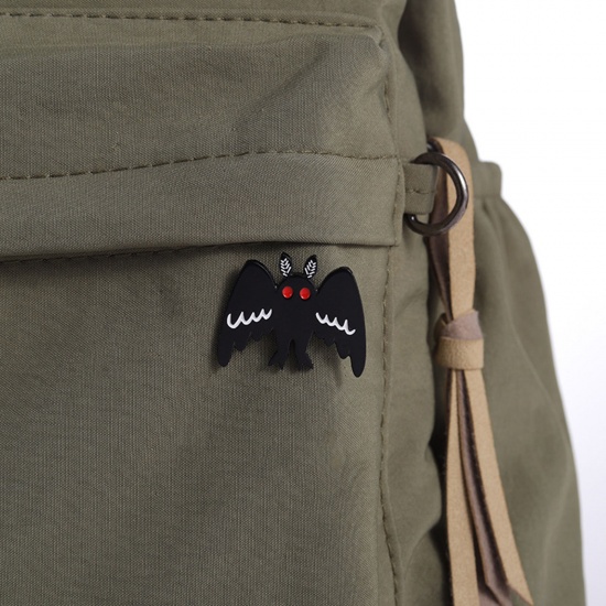 Picture of Punk Pin Brooches Halloween Bat Animal Black Enamel