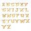 Immagine di 5 Pz 304 Acciaio Inossidabile Pendenti Charms Connettori Lettera Oro Placcato Messaggio " A-Z"