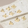 Bild von 5 Stück 304 Edelstahl Steckverbinder Charms Anhänger Buchstabe Vergoldet Message " A-Z "