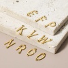Bild von 5 Stück 304 Edelstahl Steckverbinder Charms Anhänger Buchstabe Vergoldet Message " A-Z "