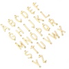 Bild von 5 Stück 304 Edelstahl Steckverbinder Charms Anhänger Buchstabe Vergoldet Message " A-Z "