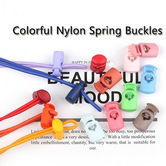 Picture of Plastic Cord Lock Stopper Sweater Shoelace Rope Buckle Pendant Clothing Accessories Multicolor 23.8mm x 12.8mm