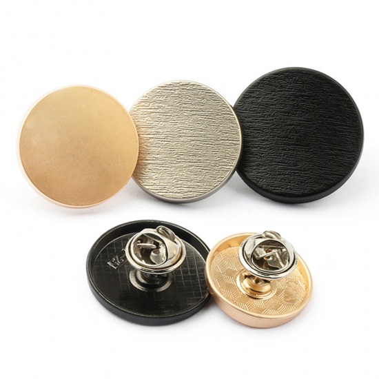 Picture of Alloy Metal Detachable Snap Button Brooch Pin Multicolor