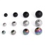 Picture of 304 Stainless Steel Beads For DIY Jewelry Making (Half Drilled) Round Sparkledust