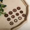 Immagine di 5 Pz Legno Steampunk Cabochon per Abbellimento Ingranaggio Marrone 24mm x 24mm