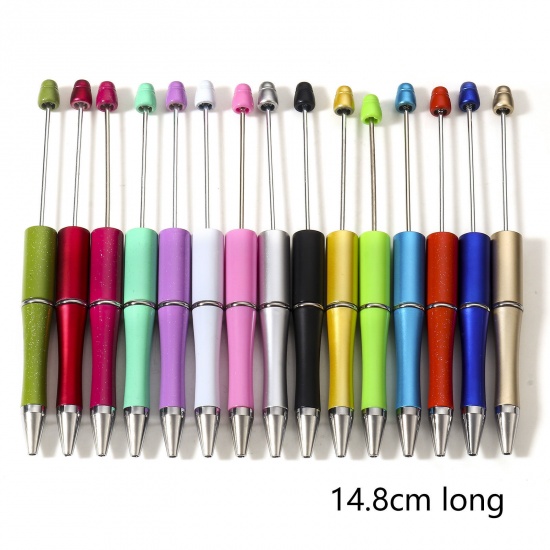 Immagine di 5 Pz Plastica Penna a Sfera Multicolore Possibile Aprire 14.8cm