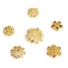 Picture of Brass Beads Caps 18K Real Gold Plated