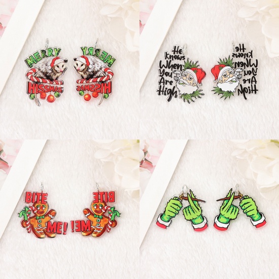 Picture of Acrylic Christmas Pendants Multicolor Double Sided