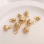 Изображение 2 ШТ Латунь Рождество Подвески Колокол 14K настоящее золото с покрытием Звезда