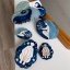Picture of Acetic Acid Resin Acetate Acrylic Acetimar Marble Galaxy Hair Claw Clips Clamps White & Blue Mermaid