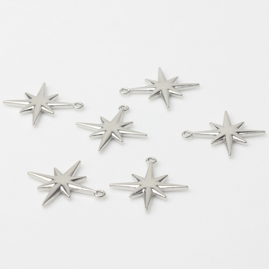 Immagine di 10 Pz Lega di Zinco Galassia Charms Multicolore Stella 24mm x 21mm