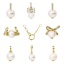 Immagine di 1 Pz Perla + Ottone Charms 18K Vero Oro Placcato