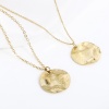 Picture of 316 Stainless Steel Geometry Series Charms 18K Real Gold Plated Round Disc Wave