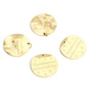 Picture of 316 Stainless Steel Geometry Series Charms 18K Real Gold Plated Round Disc Wave