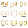 Immagine di 1 Paio Ecologico Elegante Squisito 18K Vero Oro Placcato Ottone Orecchini Circolari Per Donne Regalo