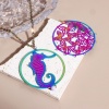 Picture of 304 Stainless Steel Filigree Stamping Pendants Multicolor Half Moon Angel Hollow