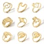 Imagen de 1 Unidad 304 Acero Inoxidable No Ajustable Anillos Chapado en Oro Ola