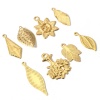 Picture of 304 Stainless Steel Filigree Stamping Charms Gold Plated