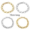 Bild von 1 Strang 304 Edelstahl Gliederkette Kette Armband Mit Karabiner Verschluss 19cm lang
